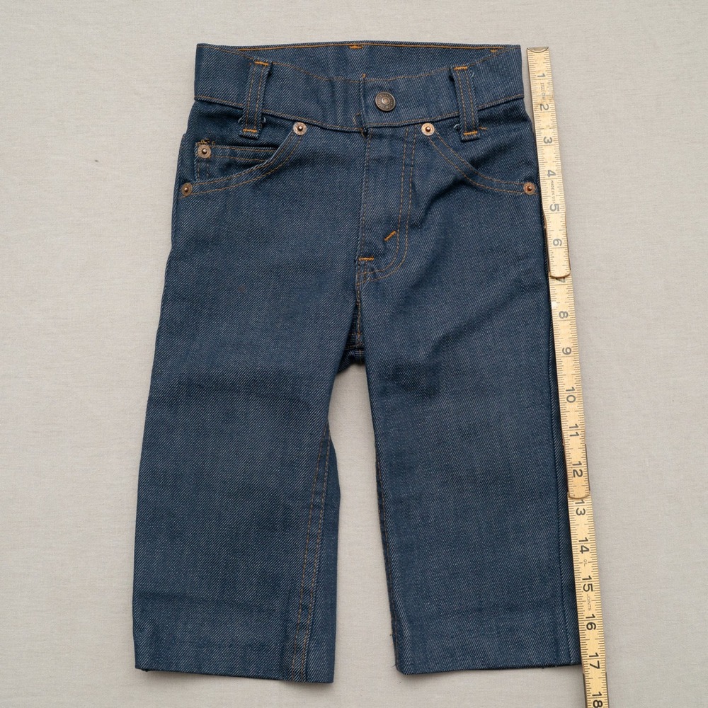 Vintage 70s 80s Levis Strauss Orange Tab Hardwear Jeans Denim Toddler 18x12 2T - Picture 6 of 10